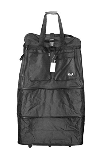 Black 40" Rolling Duffel Bag for Aviation