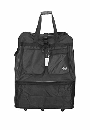 Black 40" Rolling Duffel Bag for Aviation