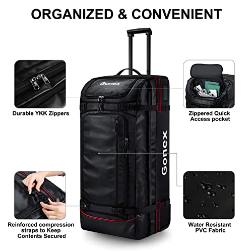 Gonex Large Rolling Duffle Bag with Wheels