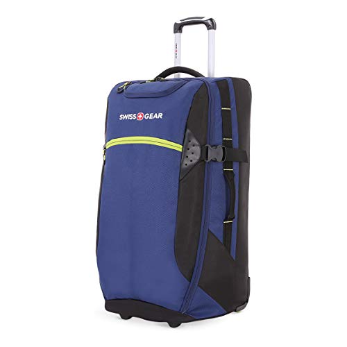 SwissGear XL Lightweight Rolling Duffel, Blue/Green