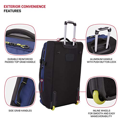 SwissGear Extra Large Rolling Duffel Bag Blue/Green