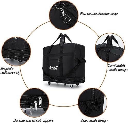 32'' Expandable Rolling Duffle Bag, Waterproof Aviation Luggage