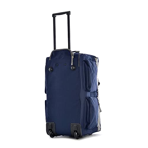 Olympia 22" U Shape Rolling Duffel Bag - Navy