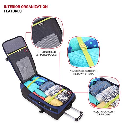 SwissGear Extra Large Rolling Duffel Bag Blue/Green