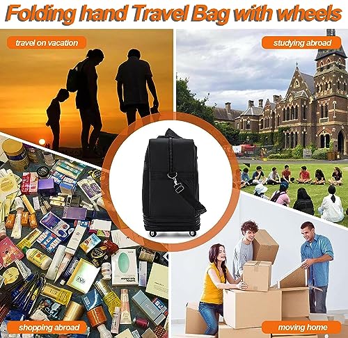 32'' Expandable Rolling Duffle Bag, Waterproof Aviation Luggage