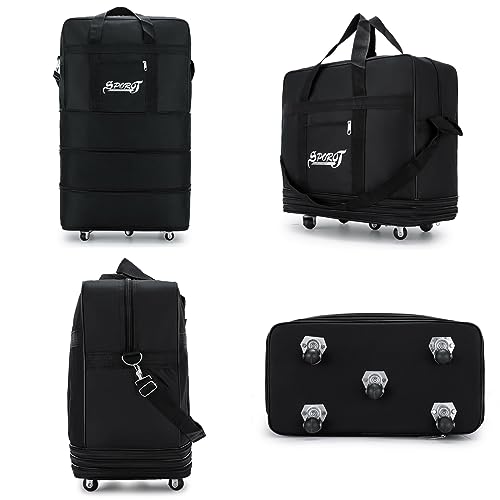 32'' Expandable Rolling Duffle Bag, Waterproof Aviation Luggage
