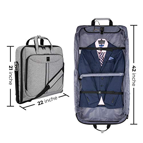 Exclusive Gray Carry-On Garment Bag for Aviation Travel