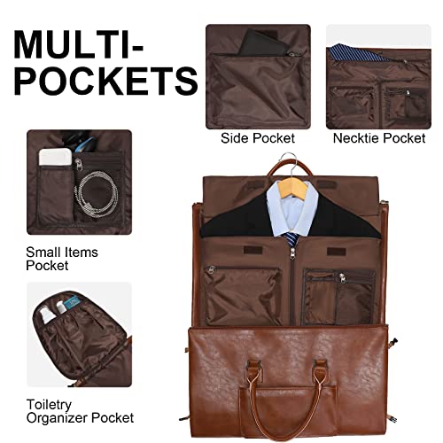 Aviation Travel Bag: Stylish Leather Suit Carrier