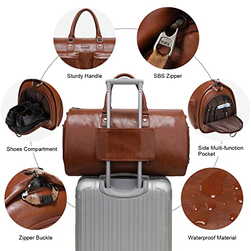 Aviation Travel Bag: Stylish Leather Suit Carrier