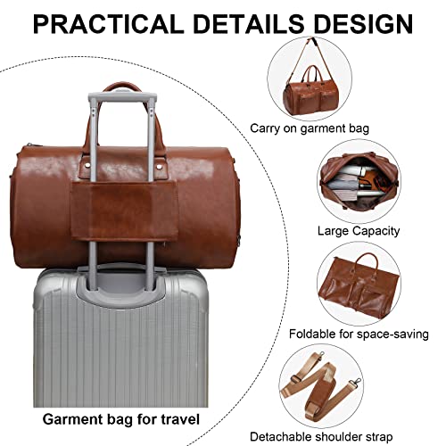 Aviation Travel Bag: Stylish Leather Suit Carrier