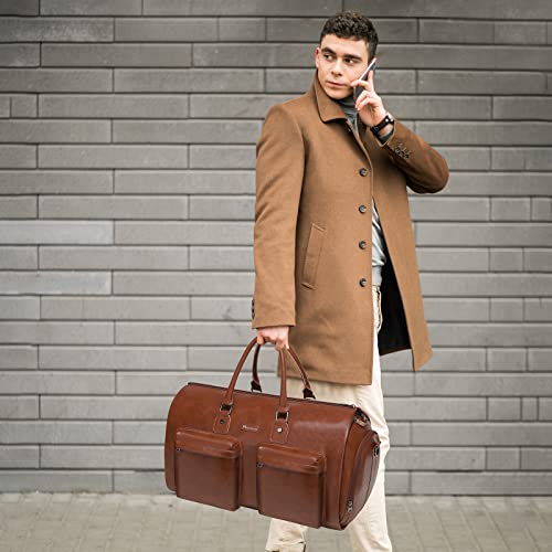 Aviation Travel Bag: Stylish Leather Suit Carrier