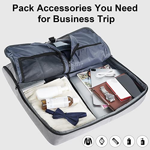 Mancro Travel Garment Bags, Waterproof Suit Carrier - Grey