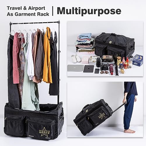 Aviation-Themed Dance Bag with Wheels, 28 Inch