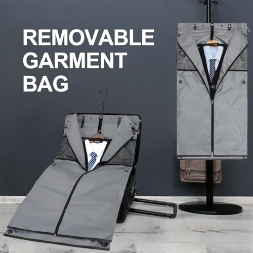 Modoker 2-in-1 Black Rolling Garment Bag