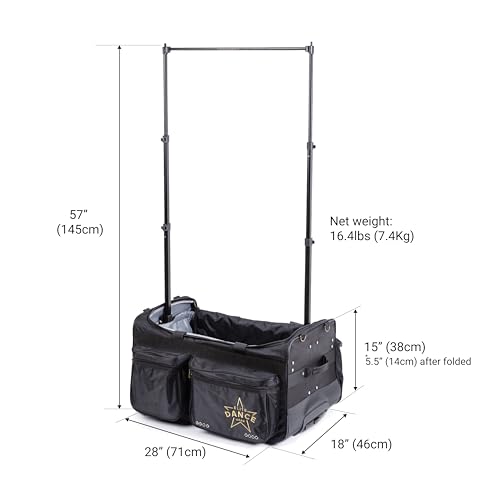 Aviation-Themed Dance Bag with Wheels, 28 Inch