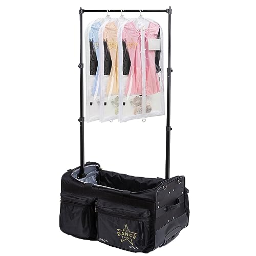 Aviation-Themed Dance Bag with Wheels, 28 Inch
