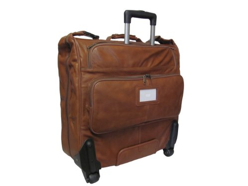 Leather Garment Bag - Brown (#2482-2)
