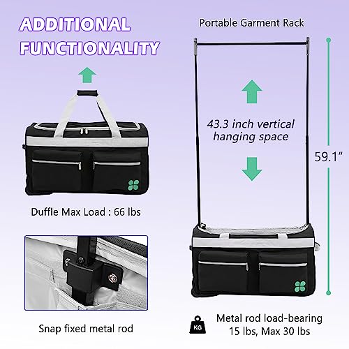 Portable Dance Bag with Rolling Garment Rack