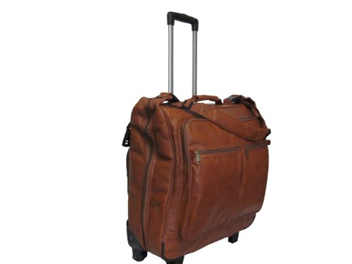 Leather Garment Bag - Brown (#2482-2)