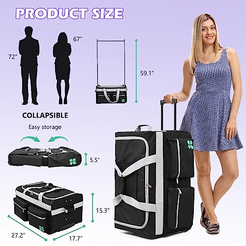 Portable Dance Bag with Rolling Garment Rack