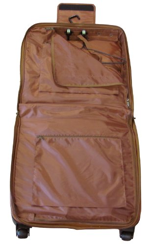 Leather Garment Bag - Brown (#2482-2)