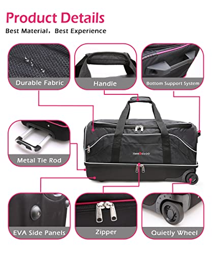 Aviation Rolling Duffel Bag with Garment Rack (28in-Grey)