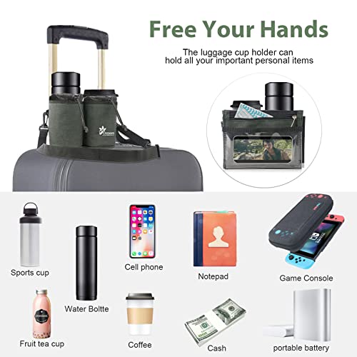 Aviation Travel Cup Bag with Strap, Thermal Insulation