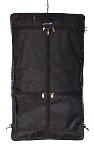 Black Leather Aviation Suit Carrier