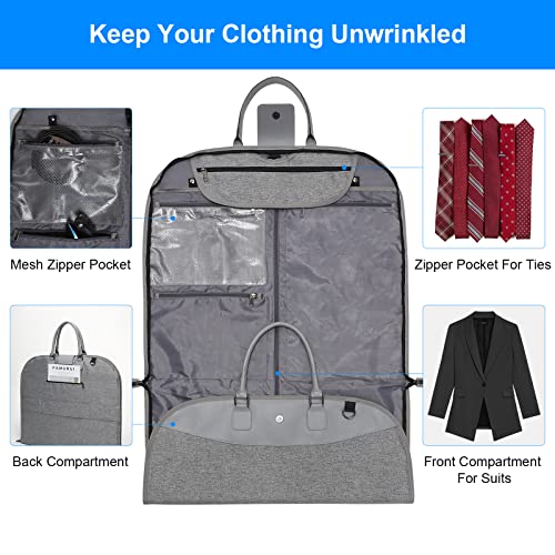 Modoker 2 in 1 Hanging Suit Bag, Grey