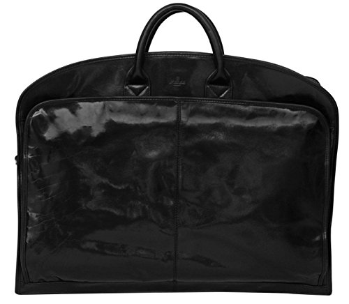 Aviation-Ready Soft Leather Suit Carrier Travel Bag