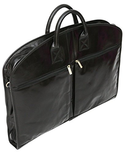 Aviation-Ready Soft Leather Suit Carrier Travel Bag