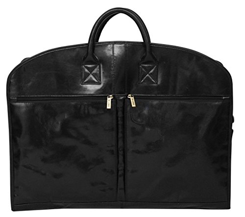 Aviation-Ready Soft Leather Suit Carrier Travel Bag