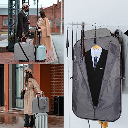 Modoker 2 in 1 Hanging Suit Bag, Grey