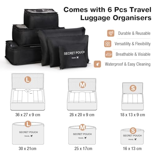 Convertible Weekender Bag for Women - Black Color