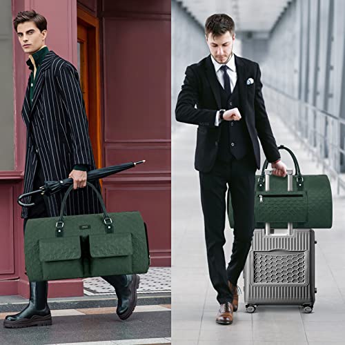 Convertible Travel Garment Bag with Toiletry Bag - H-Green