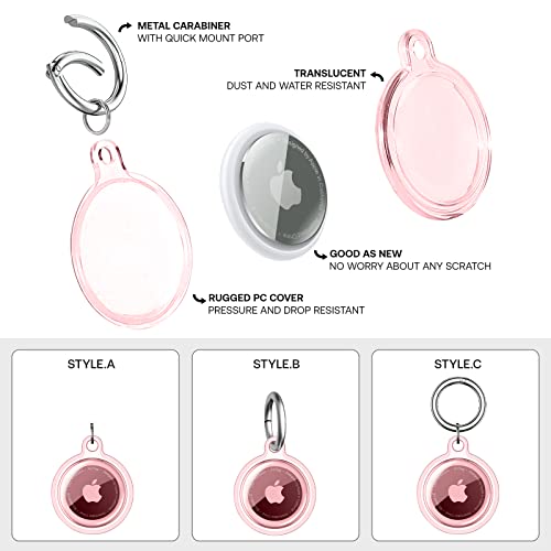 Airtag Holder - Waterproof Case with Keychain (4 Pack)