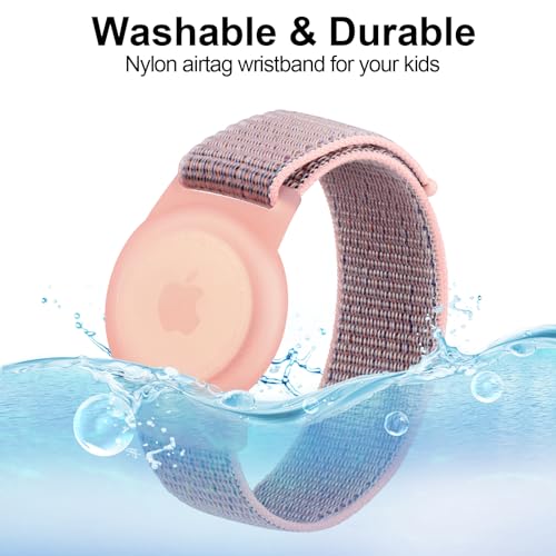 Nylon AirTag Bracelet - 2 Pack, Adjustable Wristband