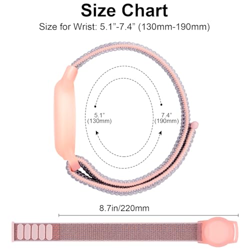 Nylon AirTag Bracelet - 2 Pack, Adjustable Wristband