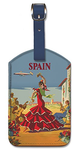 Spain Leatherette Luggage Tag from Pacifica Island Art