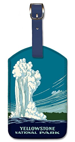 Yellowstone National Park Leather Luggage Baggage Tag