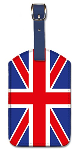 UK Flag Leatherette Luggage Tag by Pacifica Island