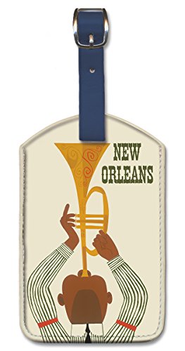 Leatherette Luggage Tag - New Orleans