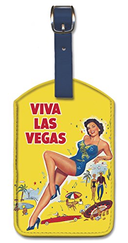 Viva Las Vegas Leatherette Luggage Tag