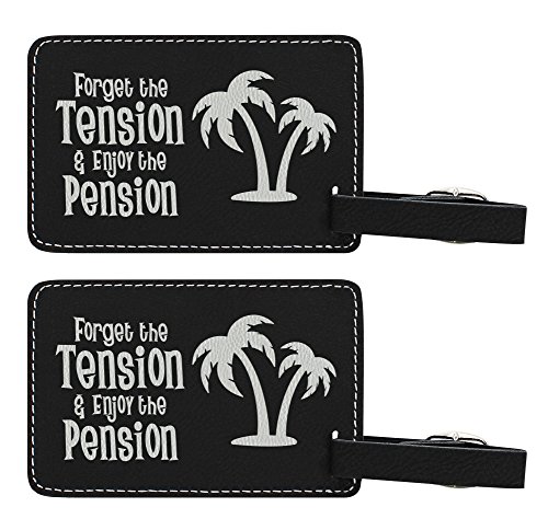 Retirement Travel Gifts Women 2-Pack Leatherette Luggage Tags