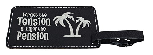 Retirement Travel Gifts Women 2-Pack Leatherette Luggage Tags