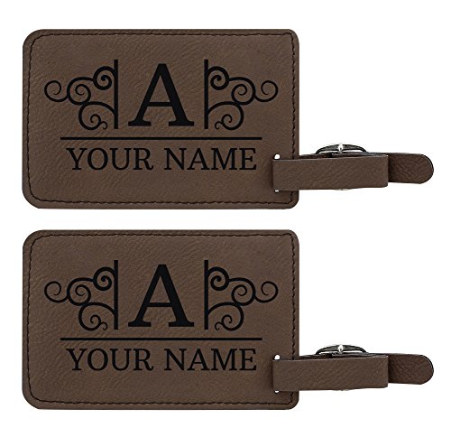 Personalized Leatherette Luggage Tags- Custom Aviation Gifts