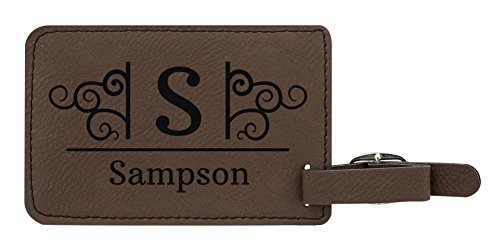 Personalized Leatherette Luggage Tags- Custom Aviation Gifts