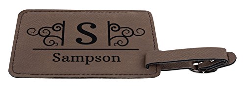 Personalized Leatherette Luggage Tags- Custom Aviation Gifts