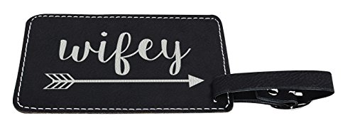 Hubby & Wifey Matching Couples Luggage Tags 2-Pack