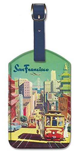 Leatherette Baggage Tag - San Francisco by Klein